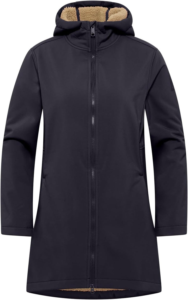 Jack Wolfskin Damen Windland Coat W Softshellmantel, XS dark navy