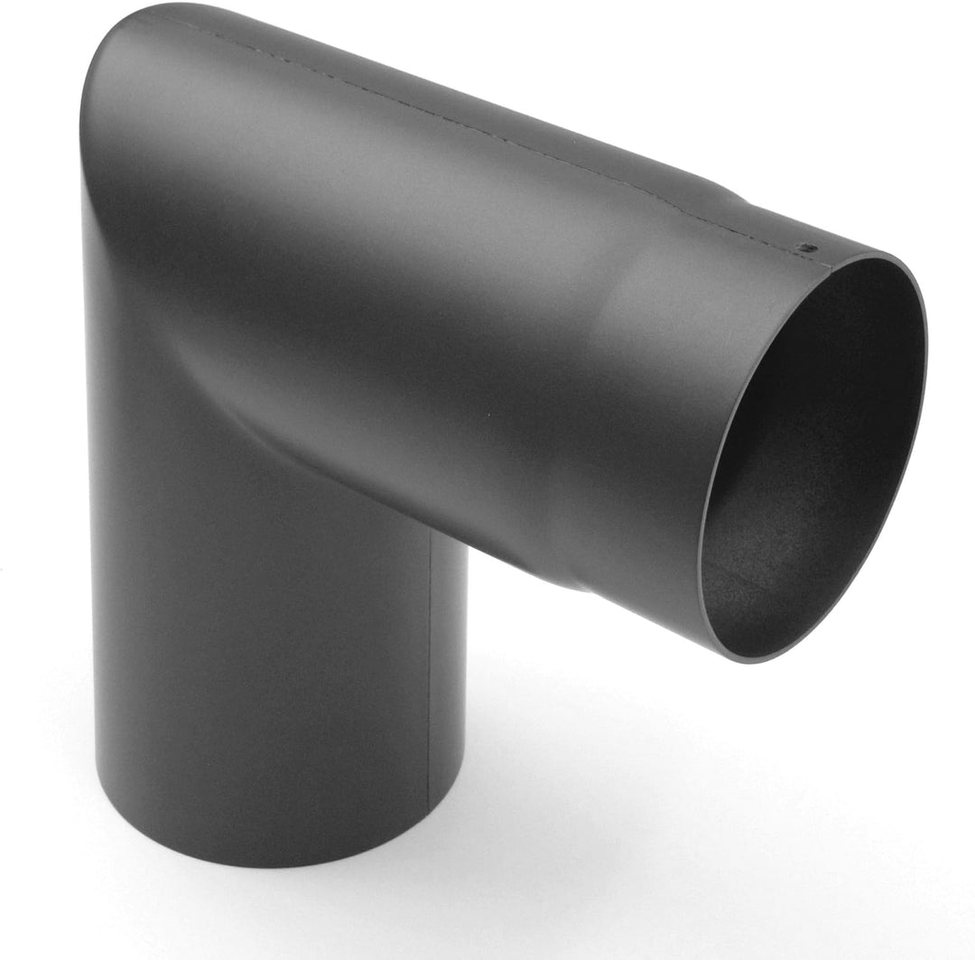 Rauchrohrbogen/Ofenrohr 120mm - 90° zweiteilig gussgrau - für Kaminofen 120 Gussgrau