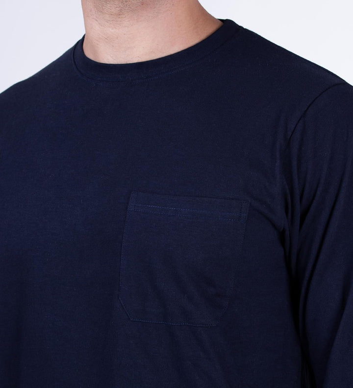 Moonline Herren Schlafanzug mit Flanellhose XXL Blau, XXL Blau