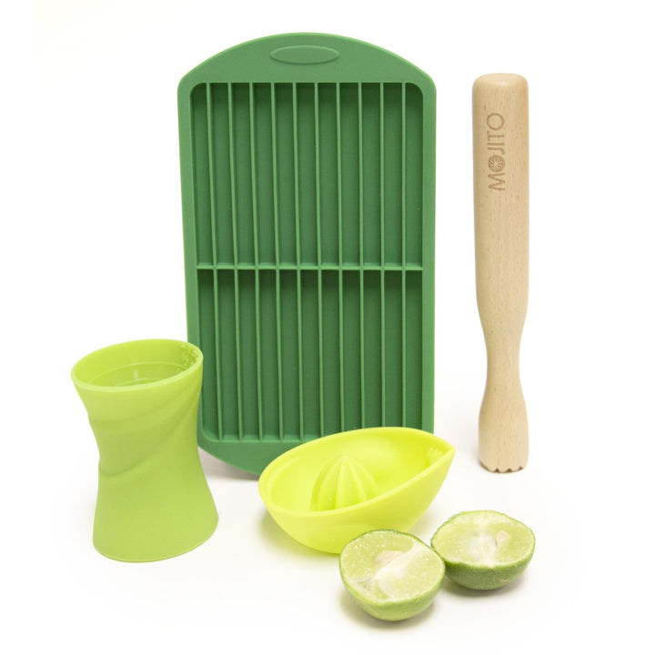 Bar Amigos Mojito Kit Cocktail Set Limetten-Zitruspresse 30/45ml Doppeljigger Stössel aus Eiszerklei