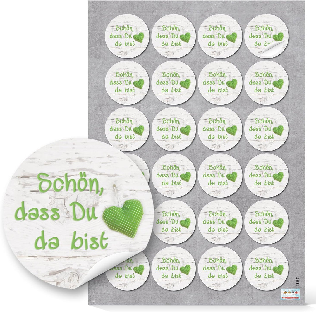 Logbuch-Verlag 48 kleine SCHÖN DASS DU DA BIST mini Schachtel Box Karton Gastgeschenk Mitgebsel give