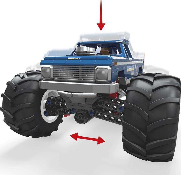 Mega Construx HHD20 - Hot Wheels Bigfoot Monster Truck Bauset mit 538 Teilen im Massstab 1:18, Konst