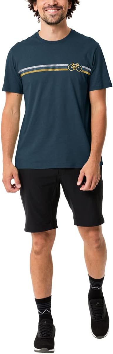 Vaude Herren Men's Cyclist T-Shirt V T-Shirt S Dark Sea, S Dark Sea