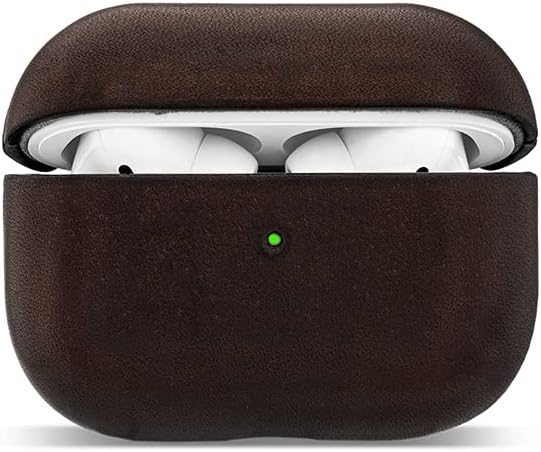 AirPod Pro Case, Hülle Für AirPods - Pflanzlich Gegerbtes Leder Handmade in Germany Dunkelbraun (Air