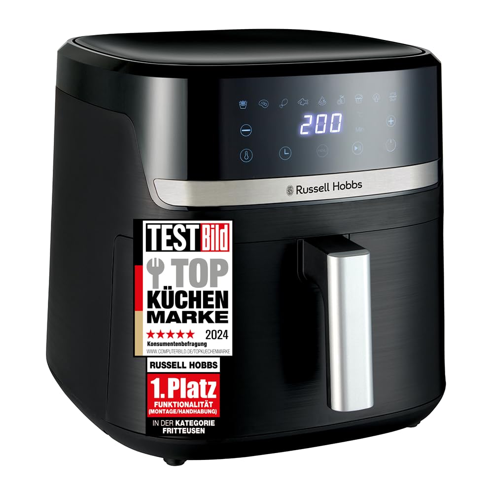 Russell Hobbs Heissluftfritteuse XXL 8,3L Rapid AirFryer [kompaktes Gehäuse, 9 Programme] SatisFry (