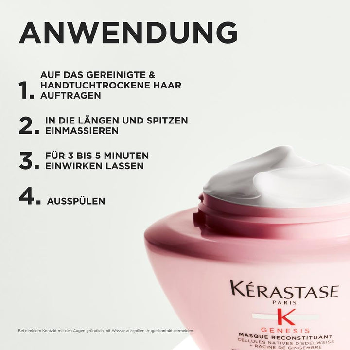 Kérastase Stärkende Haarmaske für brüchiges und strapaziertes Haar, Aufbauend und effektiv gegen Haa