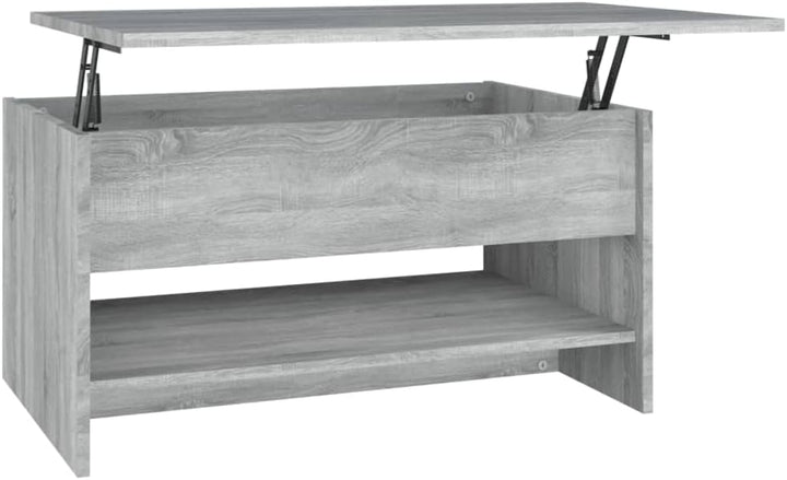 WIFESE 80x50x40 cm Couchtisch Höhenverstellbar Beistelltisch Wohnzimmertisch Verstellbare Tischplatt