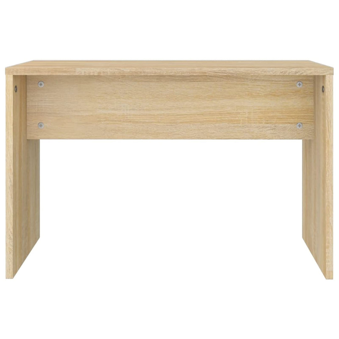 Tidyard Schminkhocker Sitzhocker Fusshocker Sitzbank Fussbank Ottomane Holzwerkstoff Sonoma-Eiche 70