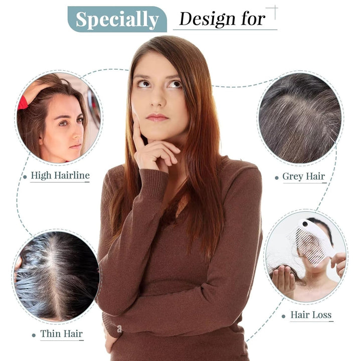 TESS Hair Topper Echthaar Blond, 10x12cm Basis Toupet Damen #613 Lichtblond Haartopper Echthaar 40g