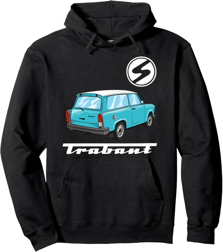 Trabant 1.1 Trabant Logo Trabant Schriftzug Trabi himmelblau Pullover Hoodie