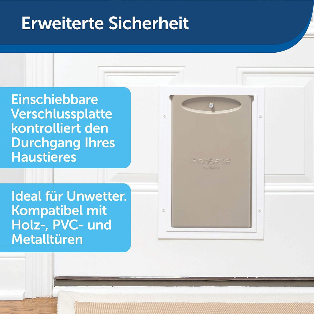 PetSafe Staywell Aluminium-Haustiertür, Mit Magnetverschluss und 2 Verschlussoptionen, Für Haustiere