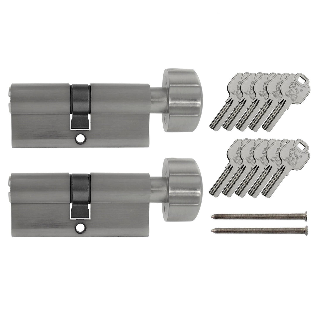 2x Knaufzylinder KD 60 mm 30/30 gleichschliessend inkl. 10 Schlüssel