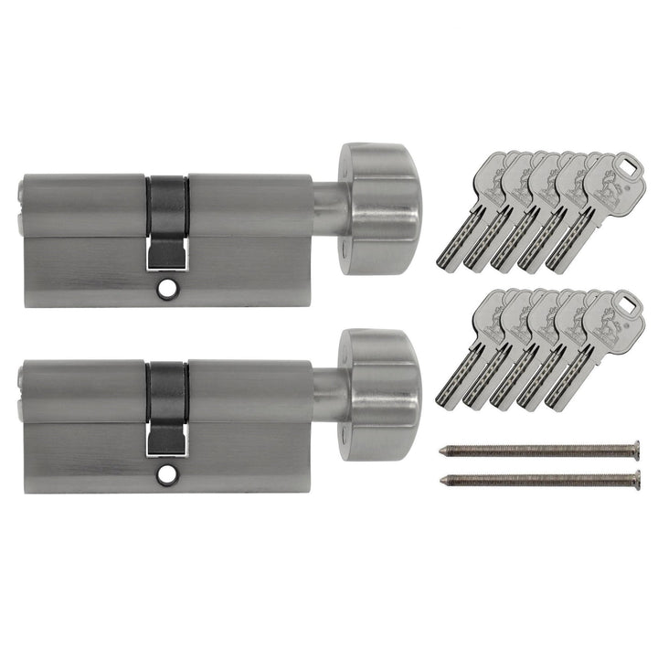 2x Knaufzylinder KD 60 mm 30/30 gleichschliessend inkl. 10 Schlüssel
