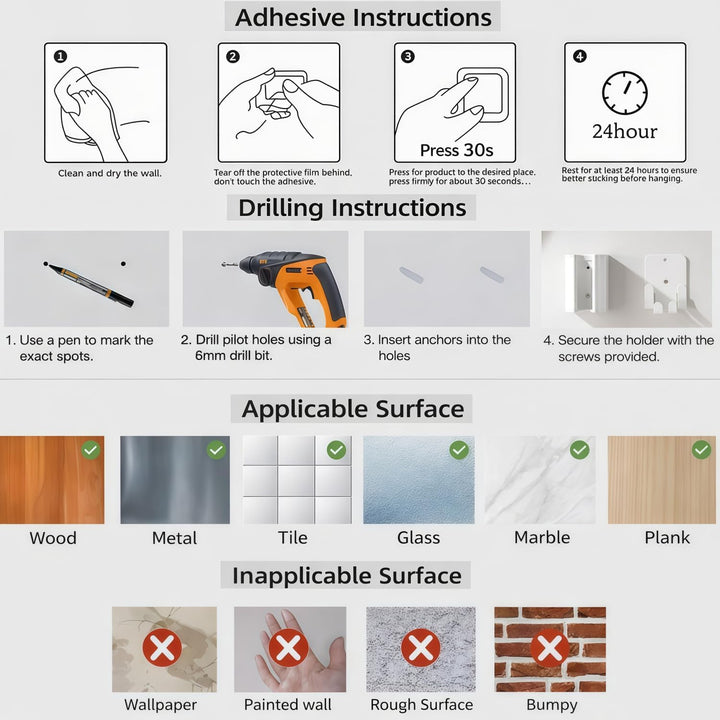 Glätteisen Halterung, Aluminium Fönhalter Ohne Bohren , Wand Ohne Bohren Dyson Airstraight Halter Ko