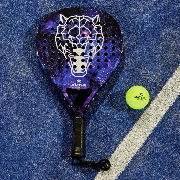 Matchu | Padel Schläger | Unisex | 100% Carbon-Rahmen, Glasfaser-Deckschicht und weicher Eva-Schaum