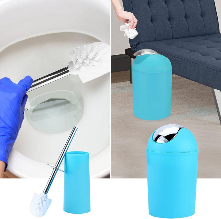 Badezimmer Set, 6tlg Badset Badaccessoires Set, Mit Tasse Zahnbürstenhalter Suppenhalter Händedesinf
