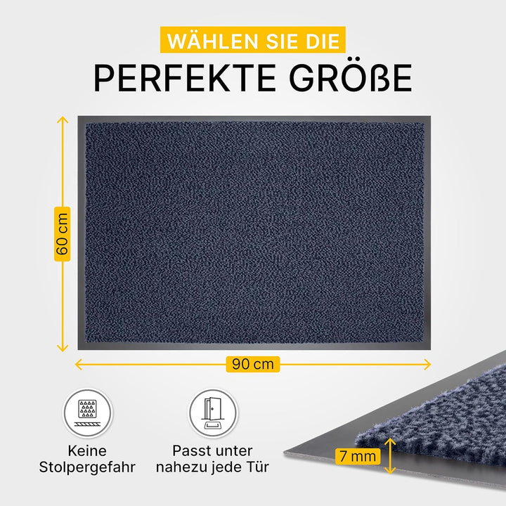 Entrando Schmutzfangmatte - für innen und aussen, wetterfest, waschbar, rutschfest - ideal für Flur,