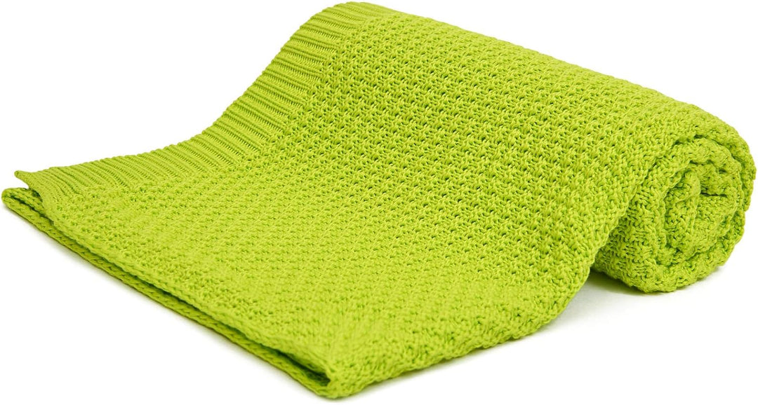 Bellochi Babydecke für Mädchen und Junge -100% Bambus - Kuscheldecke Kinder Erstlingsdecke Strickdec