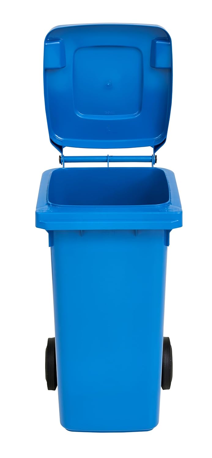 gardivo Mülltonne 120 Liter Abfalltonne Reststofftonne Mülleimer mit 2 geräuschlosen Rädern, Klappde