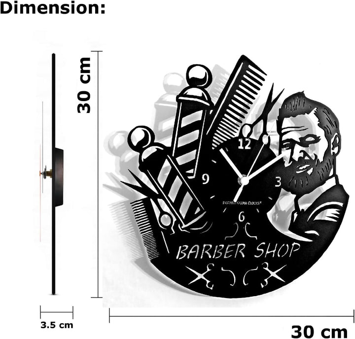 Instant Karma Clocks Wanduhr Friseursalon Barber Shop Motiv Schönheitssalon