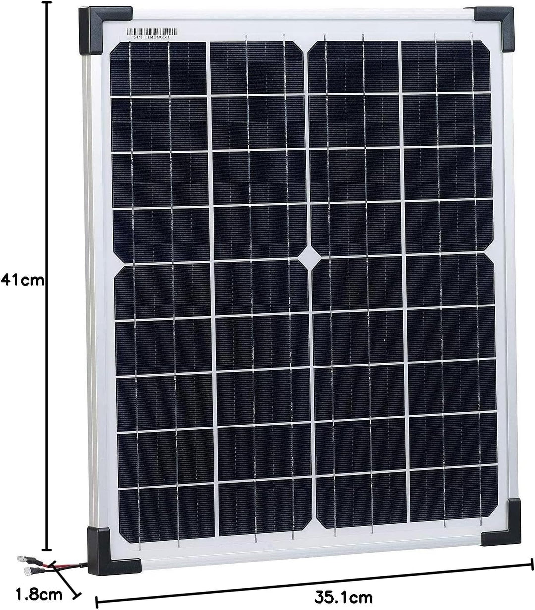 revolt Solarpanel 20 Watt: Solarpanel (20 W) mit Akku, Laderegler und 230-V-Wandler (Solarpanel mit