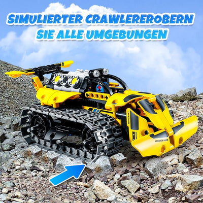 OKKIDY 3-in-1 Technik Bulldozer, RC Muldenkipper & Baustellenauto - 452 Teile Bauspielzeug für Kinde