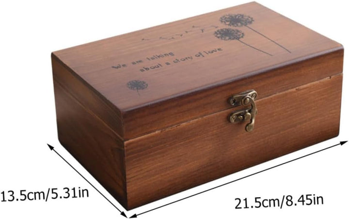 MAGICLULU Holz Aufbewahrungsbox mit Deckel Retro Stil Umweltfreundlich Langlebige Holztruhe für Nähz