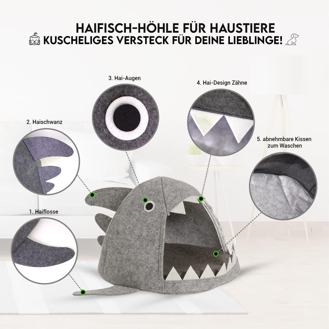 hausleben Filz Katzenhöhle Katzenbett Tierhöhle Pet Nest Winter mit lustiger Optik, optisch ansprech