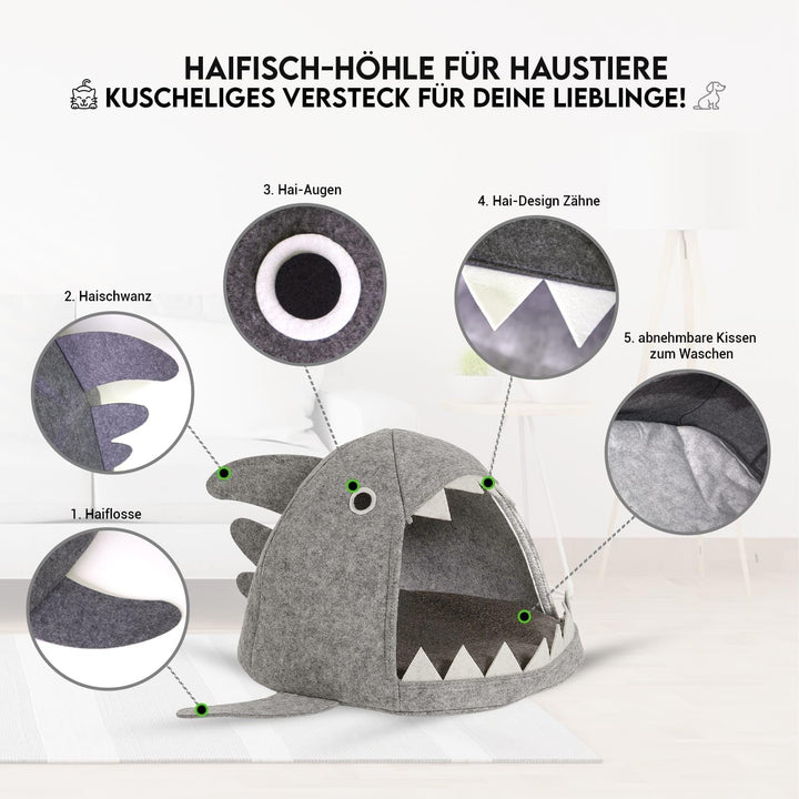 hausleben Filz Katzenhöhle Katzenbett Tierhöhle Pet Nest Winter mit lustiger Optik, optisch ansprech