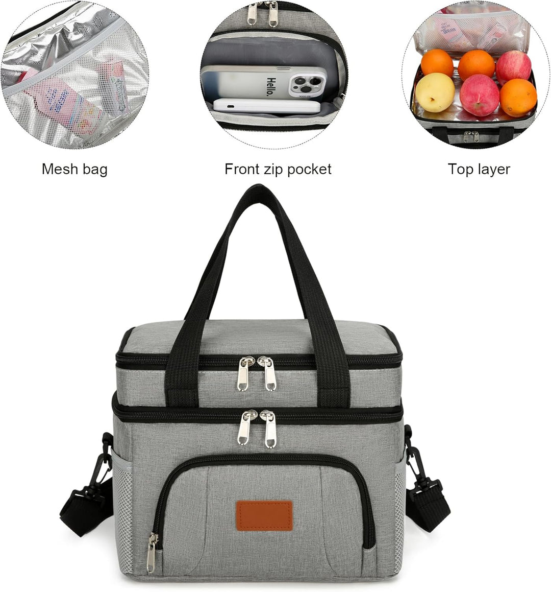 JANSBEN Kühltasche Klein Faltbar für 12 Dosen, Lunchtasche Isoliertasche mit 6 Fächern, Thermotasche