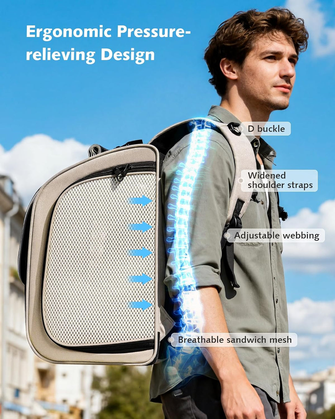 pecute Katzenrucksack Erweiterbar Bubble Haustier Rucksack mit Netzfenster, Tragbare und Faltbare Ka
