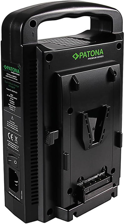 PATONA Premium V-Mount 4 Kanal smart Ladegerät (3A) mit 4-Pin XLR DC Kabel V-Mount 4 Kanal Lader, V-