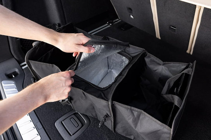 NEO TOOLS Auto Organizer mit Thermofach Modell 11-472 – Faltbarer Kofferraum Organizer für Einkäufe