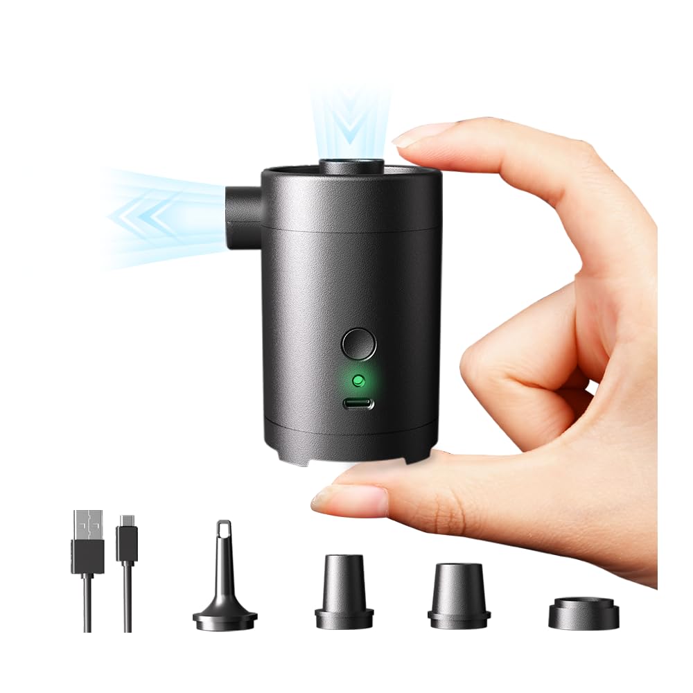 Elektrische Luftpumpe für aufblasbare Gegenstände, 3600 mAh, Luftmatratzenpumpe, wiederaufladbar, tr