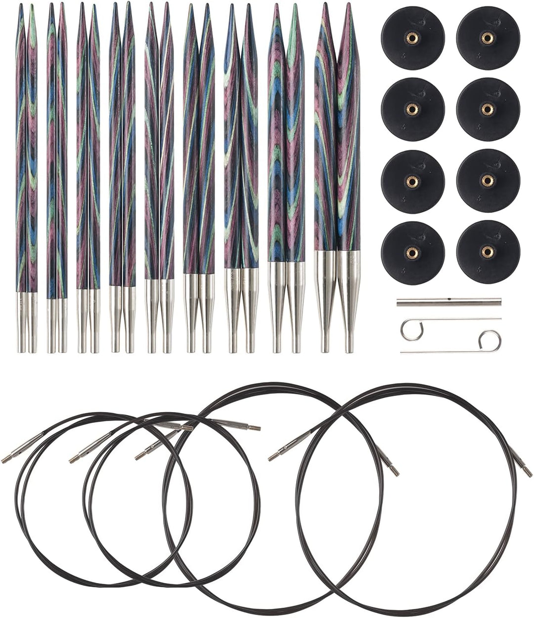 Knit Picks Options Wood bare Stricknadel-Set â€“ US 4-11 (Majestic), Majestic