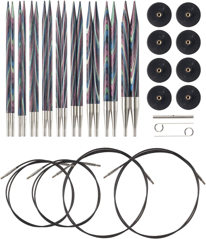 Knit Picks Options Wood bare Stricknadel-Set â€“ US 4-11 (Majestic), Majestic
