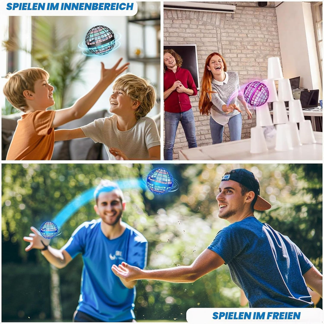 Sosuy 2025 Fliegender Ball Spielzeug FüR Junge, Hover Flying Rotierender Schwebeball Magischer Boome