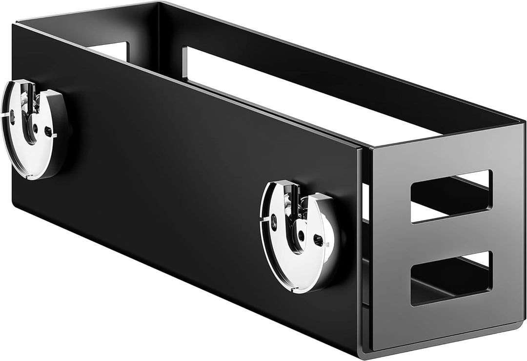 Keuco Duschkorb aus Aluminium, schwarz, mit abnehmbarem Korb, Ablaufschlitze, 32x9x12cm, Wandmontage