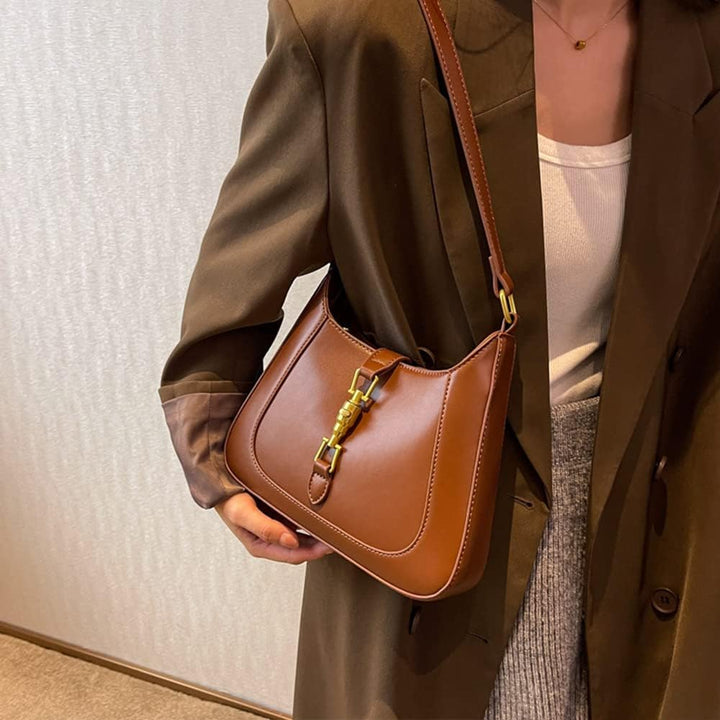 CARZA Schultertasche Geldbörse für Damen, Handtasche Crossbody Tasche Unterarm PU Leder Geldbörse To