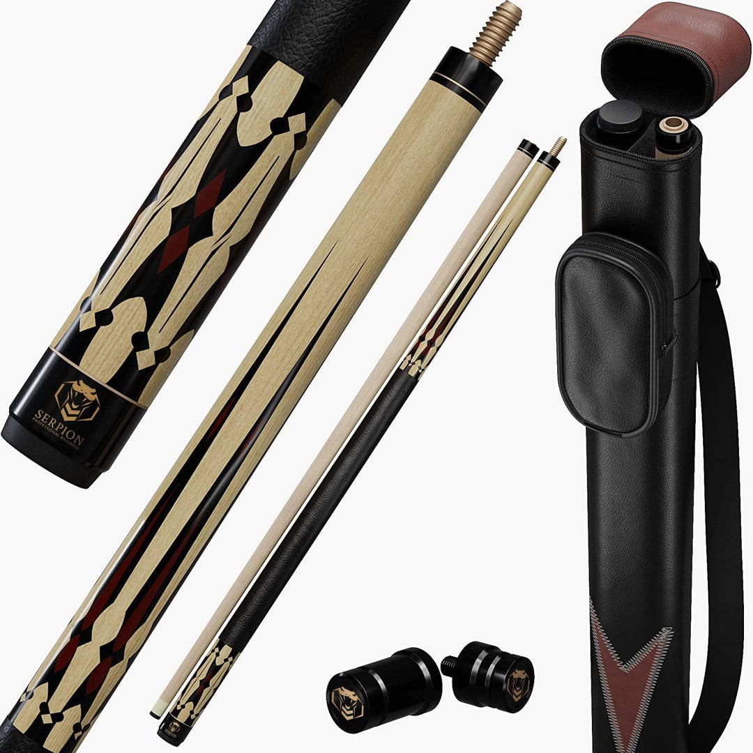 Pool Cue Stick 100% Canadian Maple Wood. Professional Billiard Pool Cue Stick with Hard Case and Joi