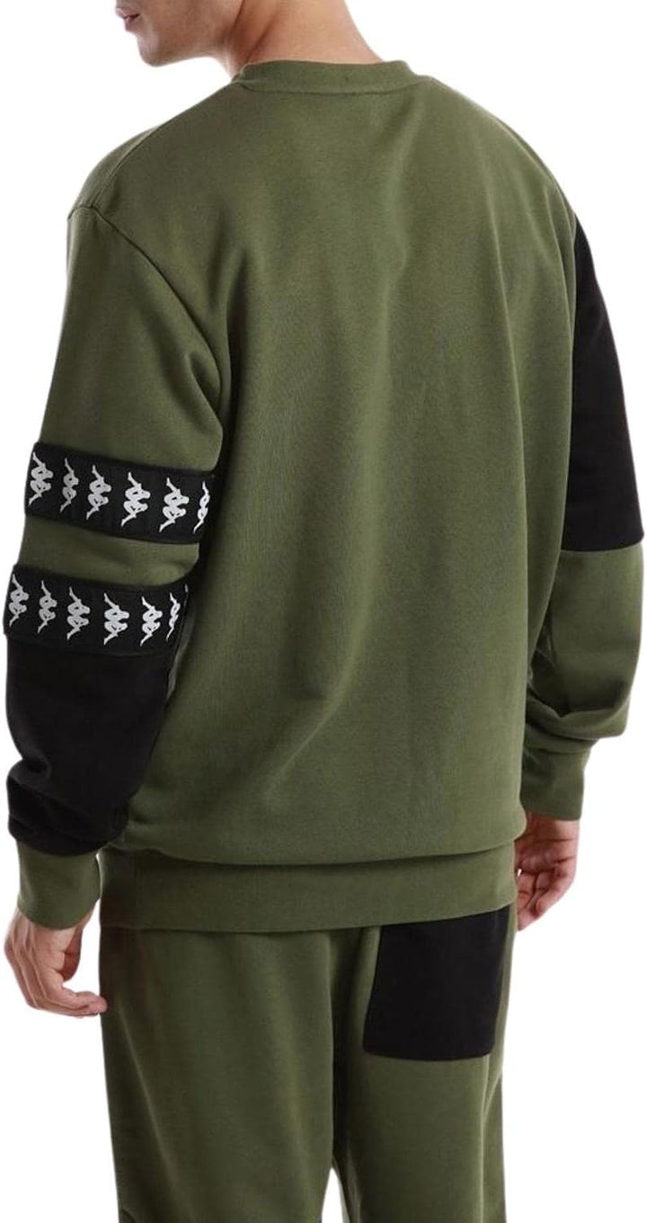 Kappa Herren Sweatshirt L Grün / Schwarz, L Grün / Schwarz