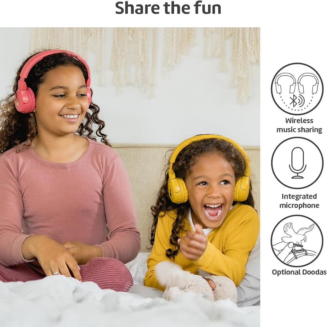 POGS Drahtloser Bluetooth Kinderkopfhörer | The Gecko 2 | Faltbarer robuster Kinderkopfhörer ab 3 Ja
