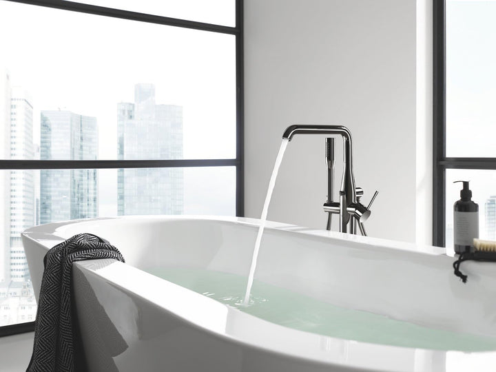 GROHE Essence | Wanne - Einhand-Wannenbatterie DN 15, Bodenmontage | hard graphite | 23491A01 Hard G