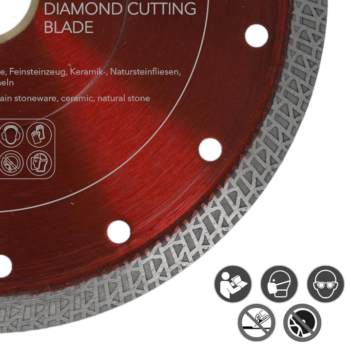 PRODIAMANT Diamanttrennscheibe Fliese Feinsteinzeug 180mm x 30 mit Ring 25,4 mm Fliesenscheibe für T