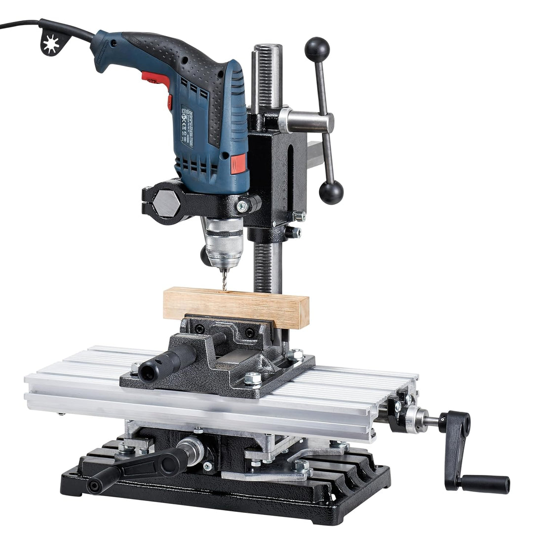 WABECO 2-Achsen Koordinatentisch K400 400 x 180 mm mit Spannpartzen Satz 58-teilig Kreuztisch Bohrti