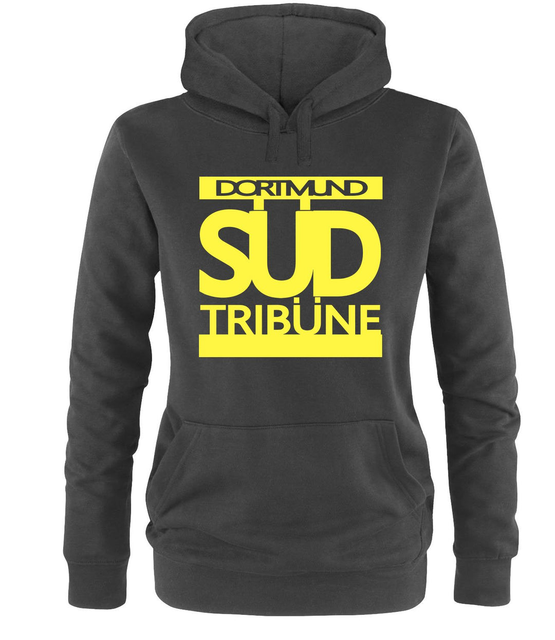 Luckja Dortmund Südtribüne Damen Hoodie Schwarz-Gelb Grösse L