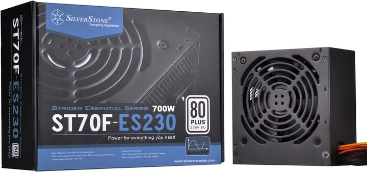 Silverstone SST-ST70F-ES230 - Strider Essential Serie, 700W 80 Plus 230V EU ATX flüsterleises PC-Net