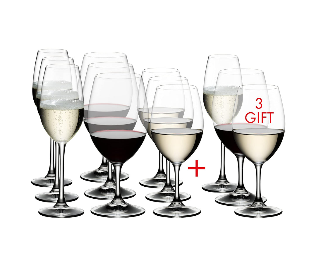 RIEDEL Ouverture Weiss-, Rotwein- und Champagnergläser, transparent, 12 Stück Farblos Set of 12, Far