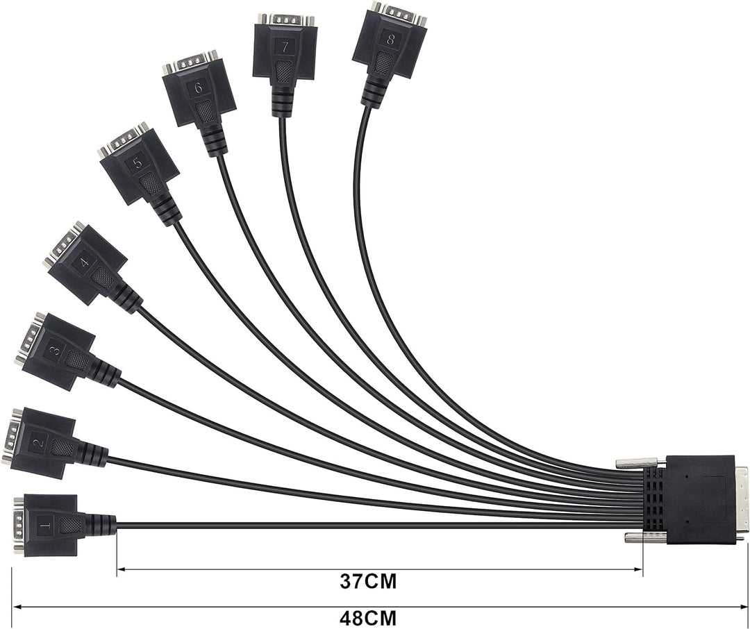 CERRXIAN PCIE zu 8 Port RS232 Erweiterungskarte, PCI-E X1, 8 Ports DB9 Serielle Karte, 8 Chipsatz PC