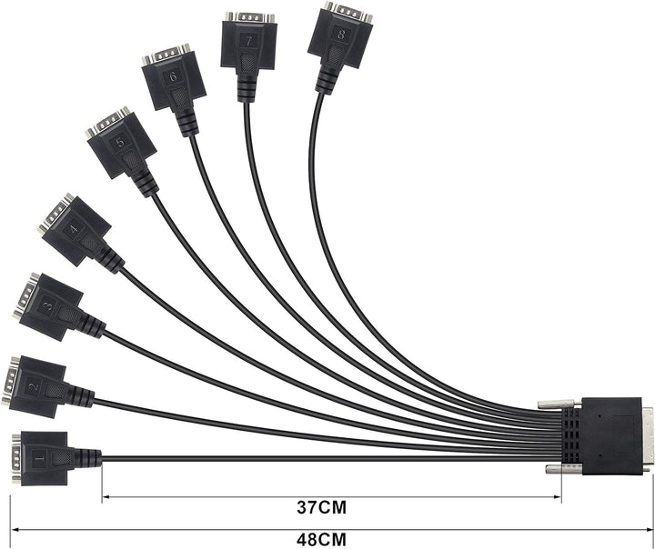 CERRXIAN PCIE zu 8 Port RS232 Erweiterungskarte, PCI-E X1, 8 Ports DB9 Serielle Karte, 8 Chipsatz PC